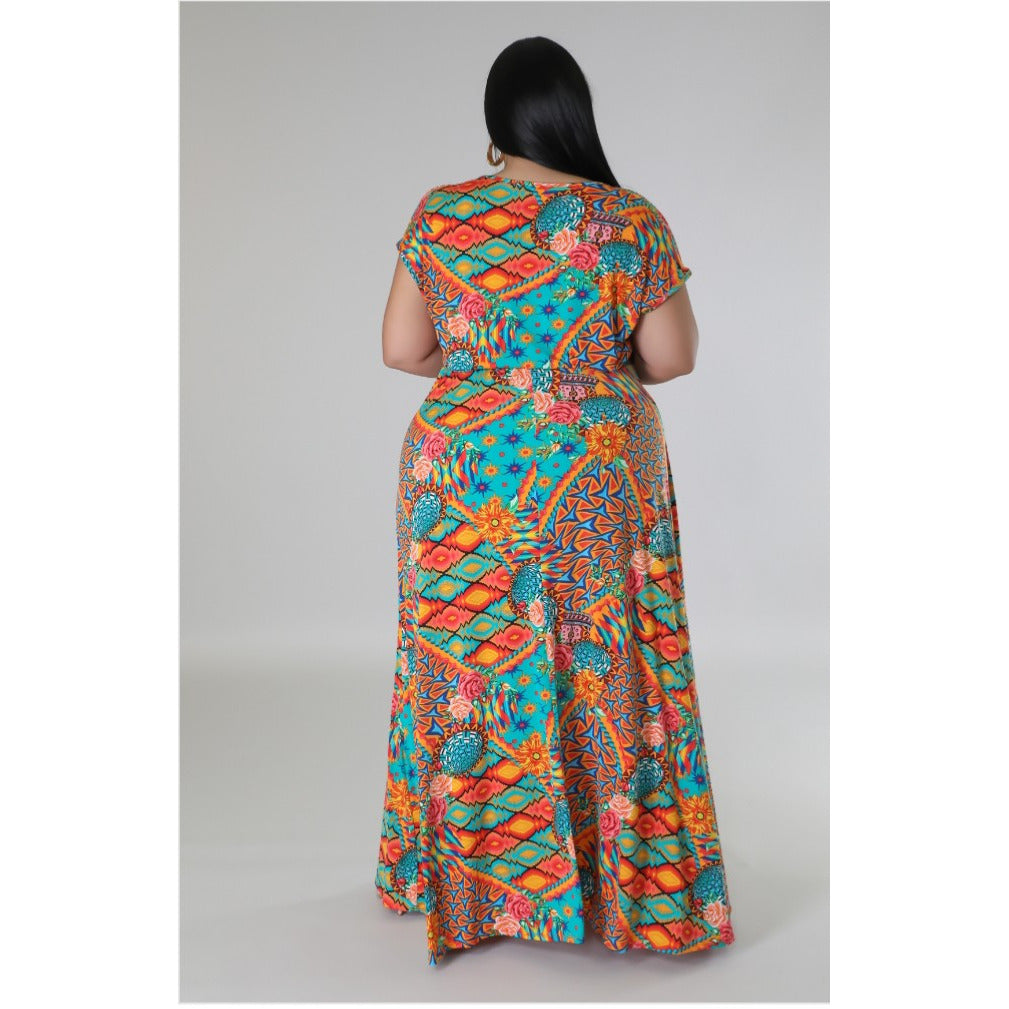 Tamela African Print Maxi Dress.