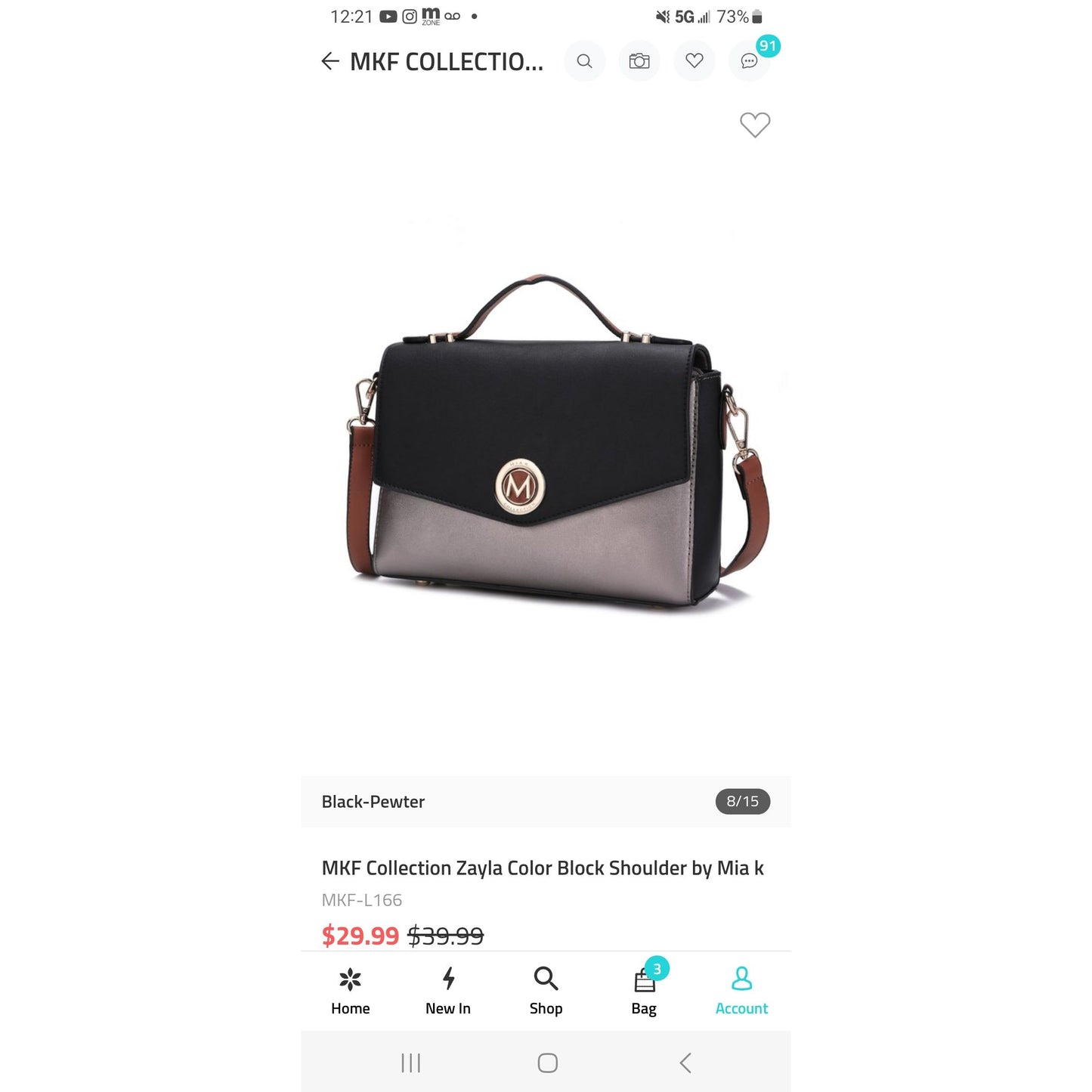 MKF Collection Zayla Shoulder Handbag